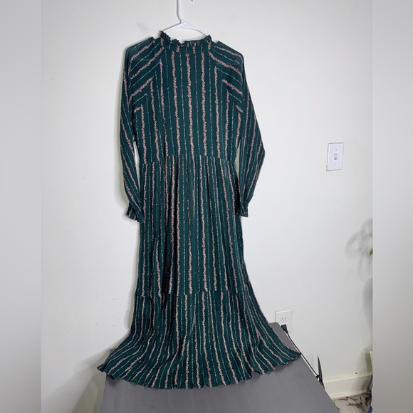 Roller Rabbit Garnet Mateaus Dark Green Stripe Cotton Dress - Picture 4 of 11